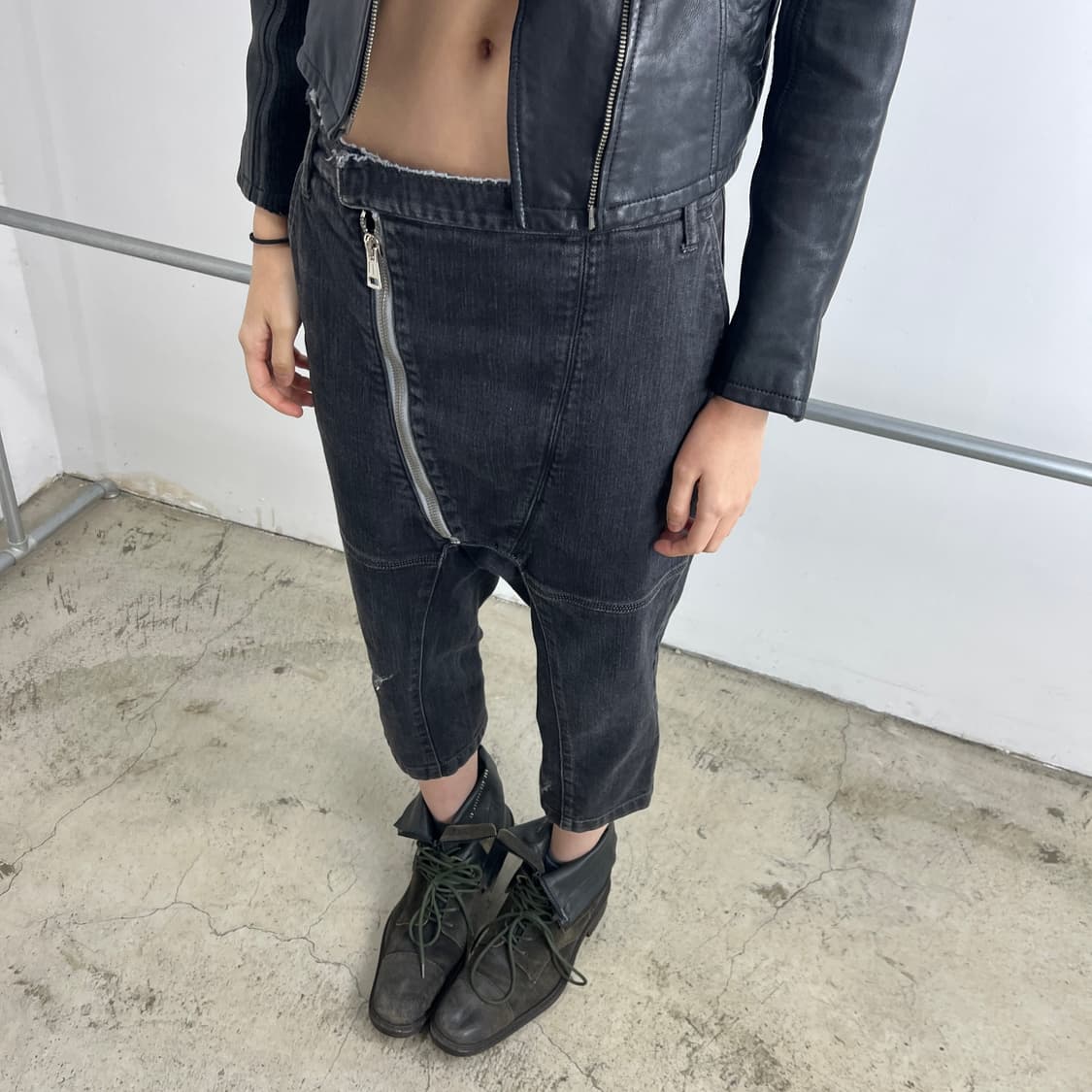 (예약) 다이어트 부처 슬림 스킨 사루엘 데님 팬츠 상품이미지4