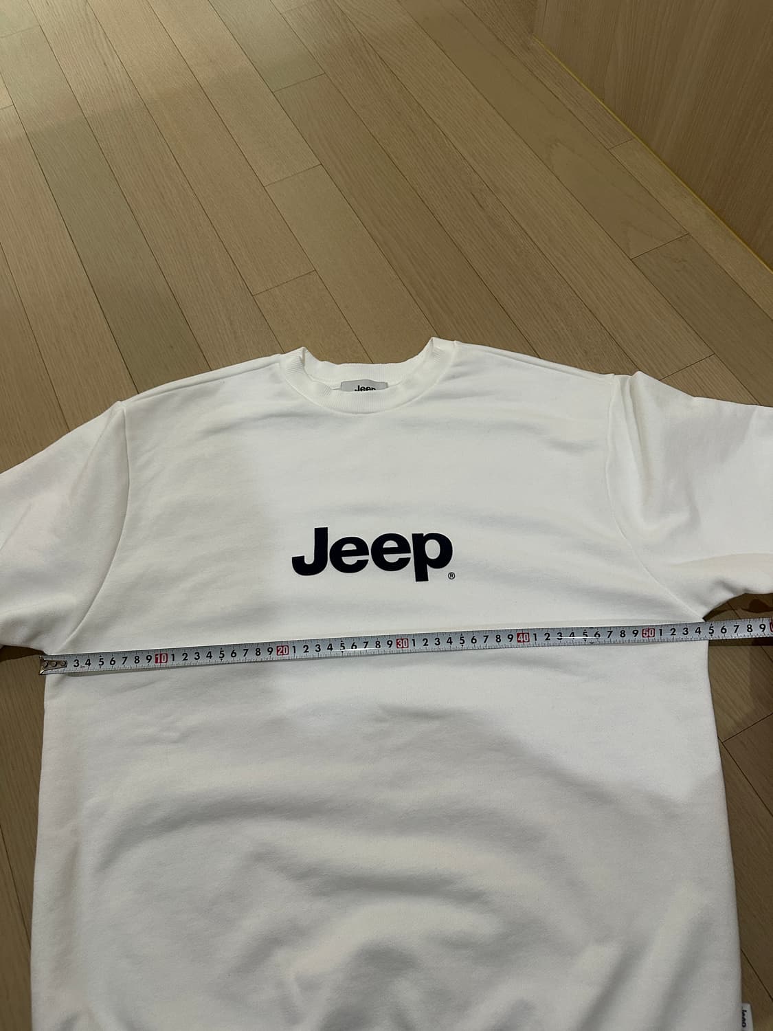 지프 맨투맨 화이트 95(M) 기모X 상품이미지4