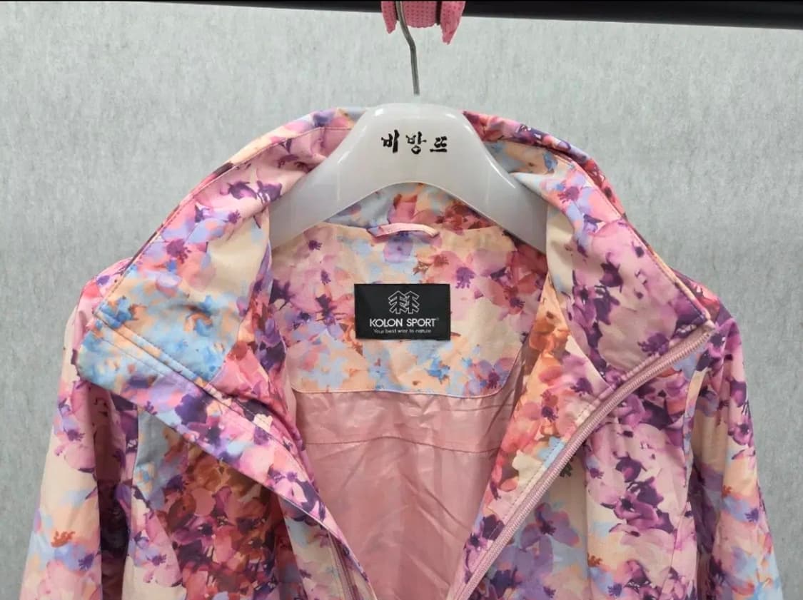 여성 90 코오롱 플라워 바람막이 자켓 상품이미지5