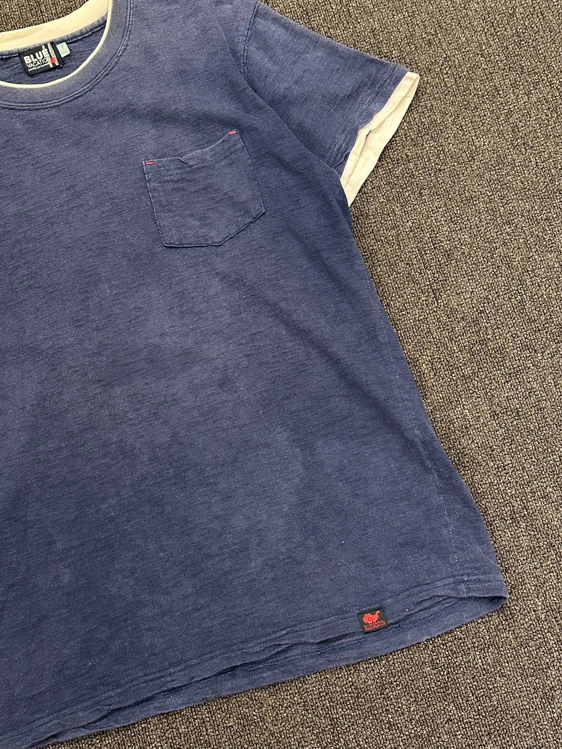 M)Blue Vacation vintage 레이어드 네이비 반팔 상품이미지4