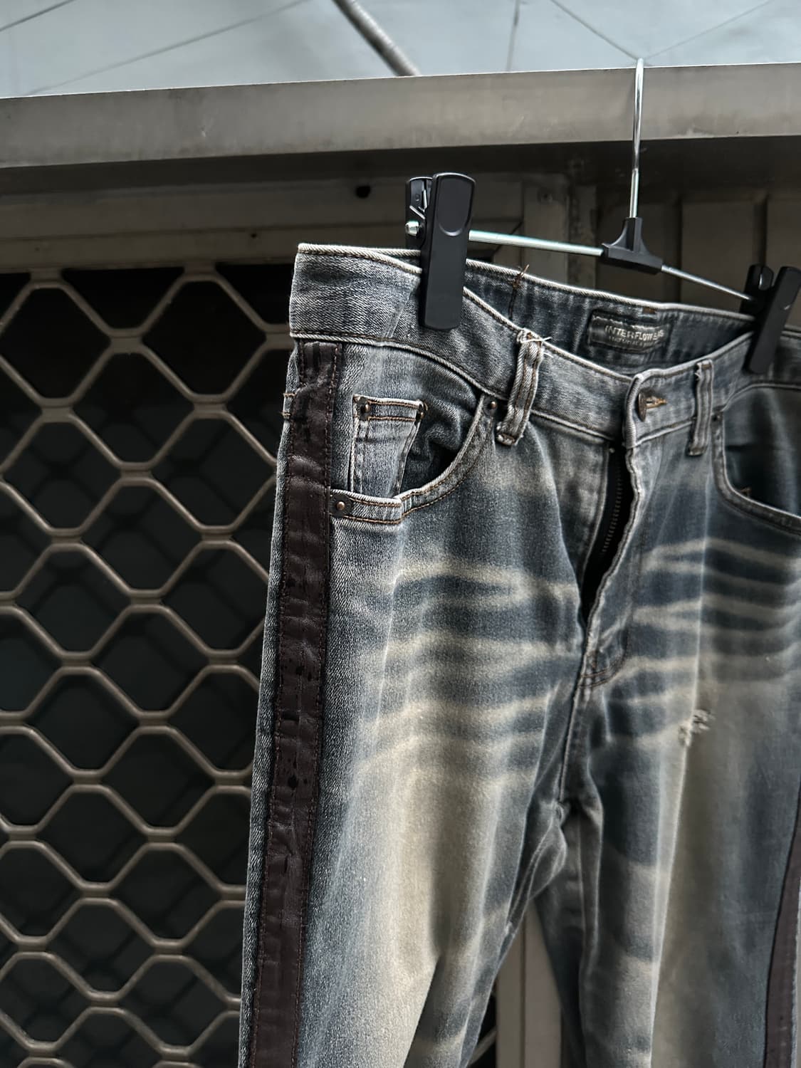 INTERFLOW side leather denim flare pants 상품이미지2