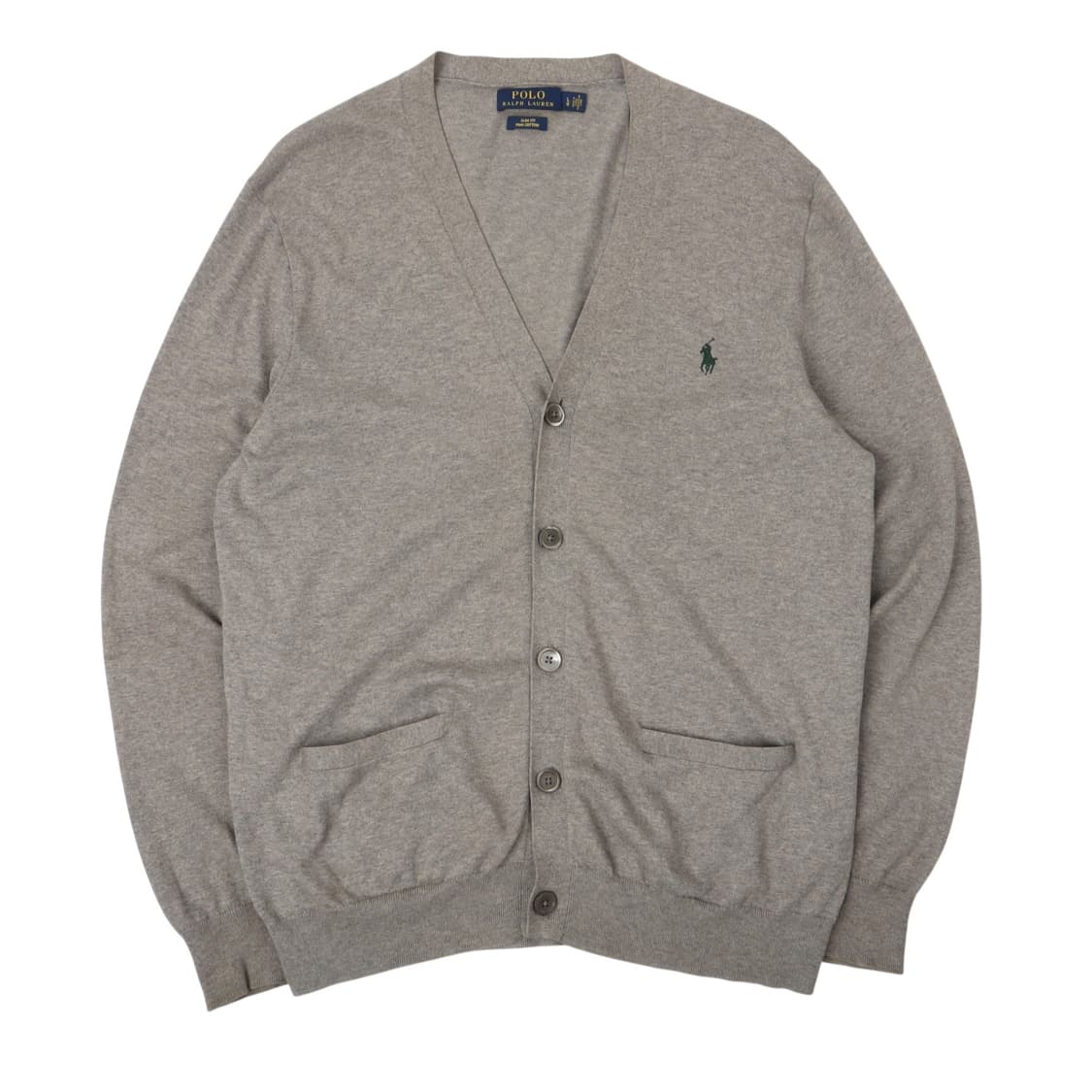 폴로 랄프로렌 그레이 피마코튼 가디건 상품이미지1