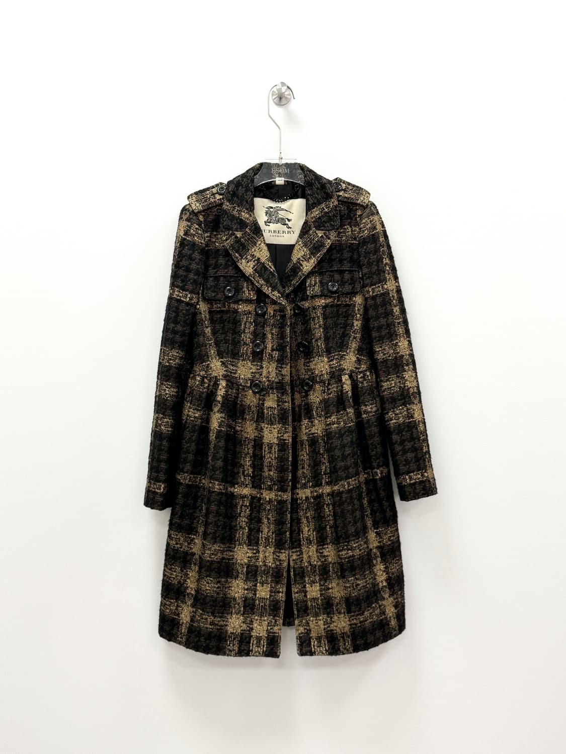 버버리 런던 골드 메탈릭 트위드 코트 상품이미지6