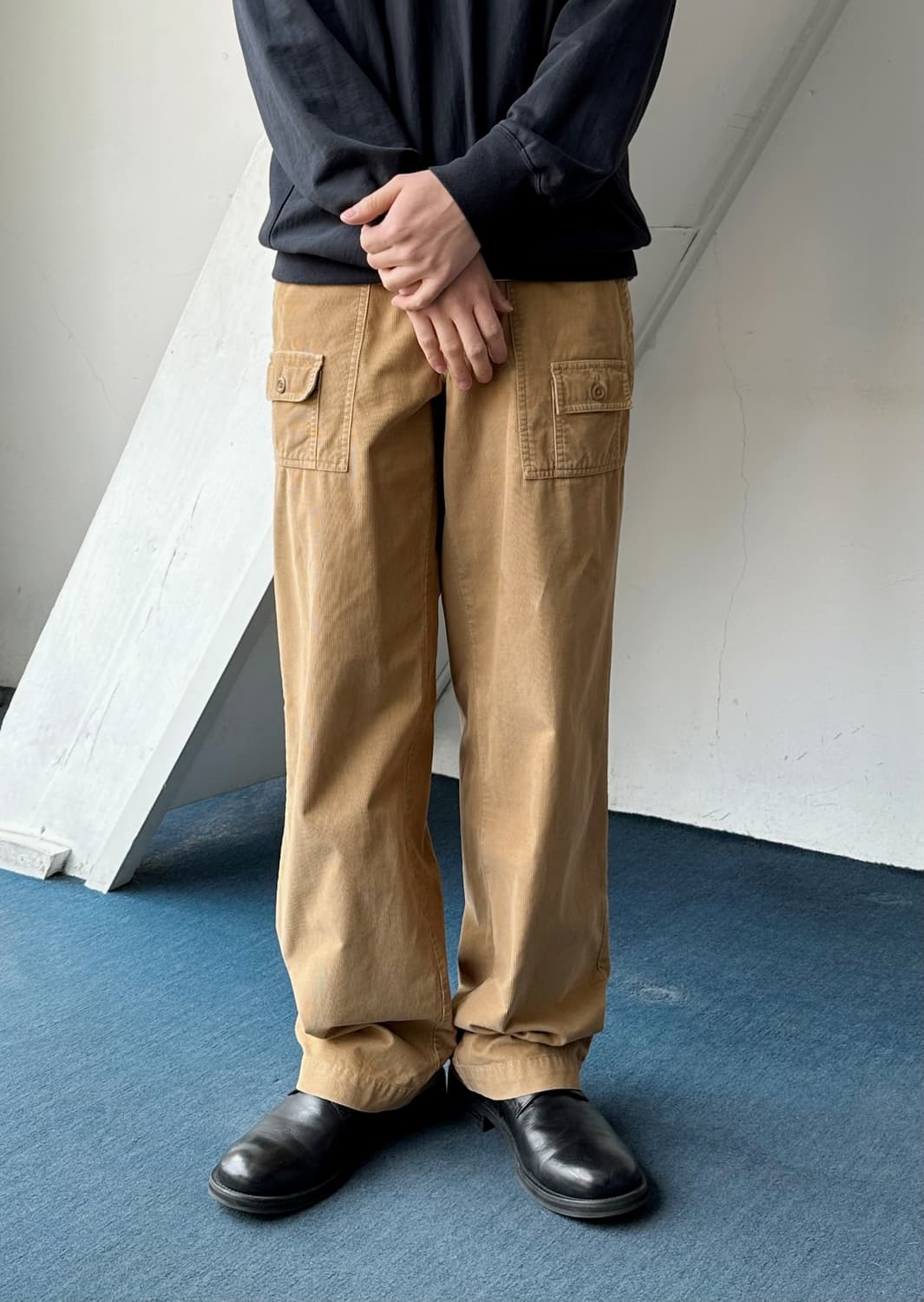 Narrow cord design fatigue pants 상품이미지2
