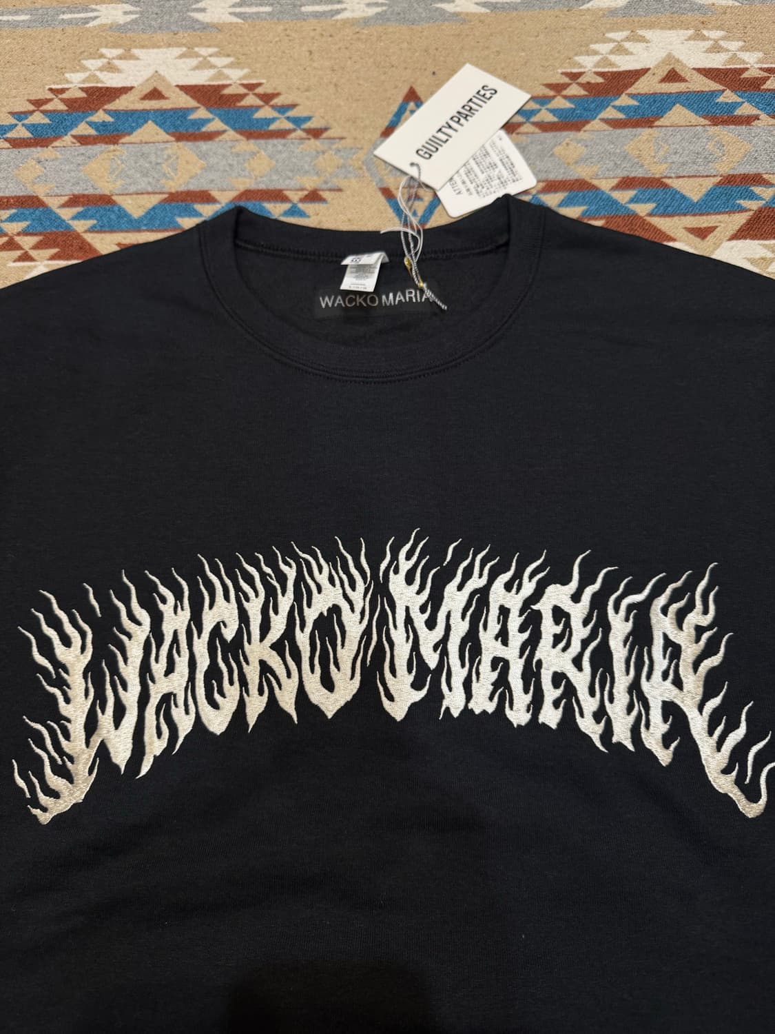 [L] 와코마리아 팀레이 크루넥 스웻셔츠 블랙 상품이미지2