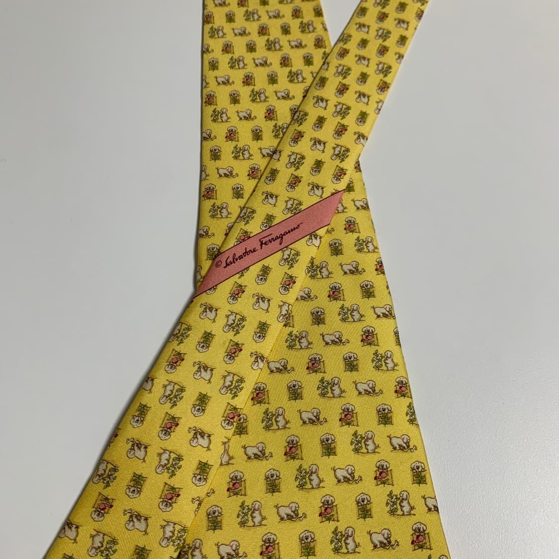 살바토레 페레가모 명품넥타이 이태리 100실크 최상급 도그패치 상품이미지4