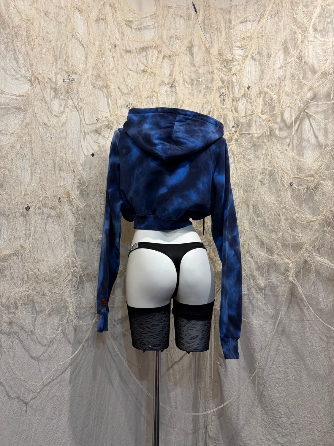 Japanese tie-dye crop hoodie zip-up 상품이미지7