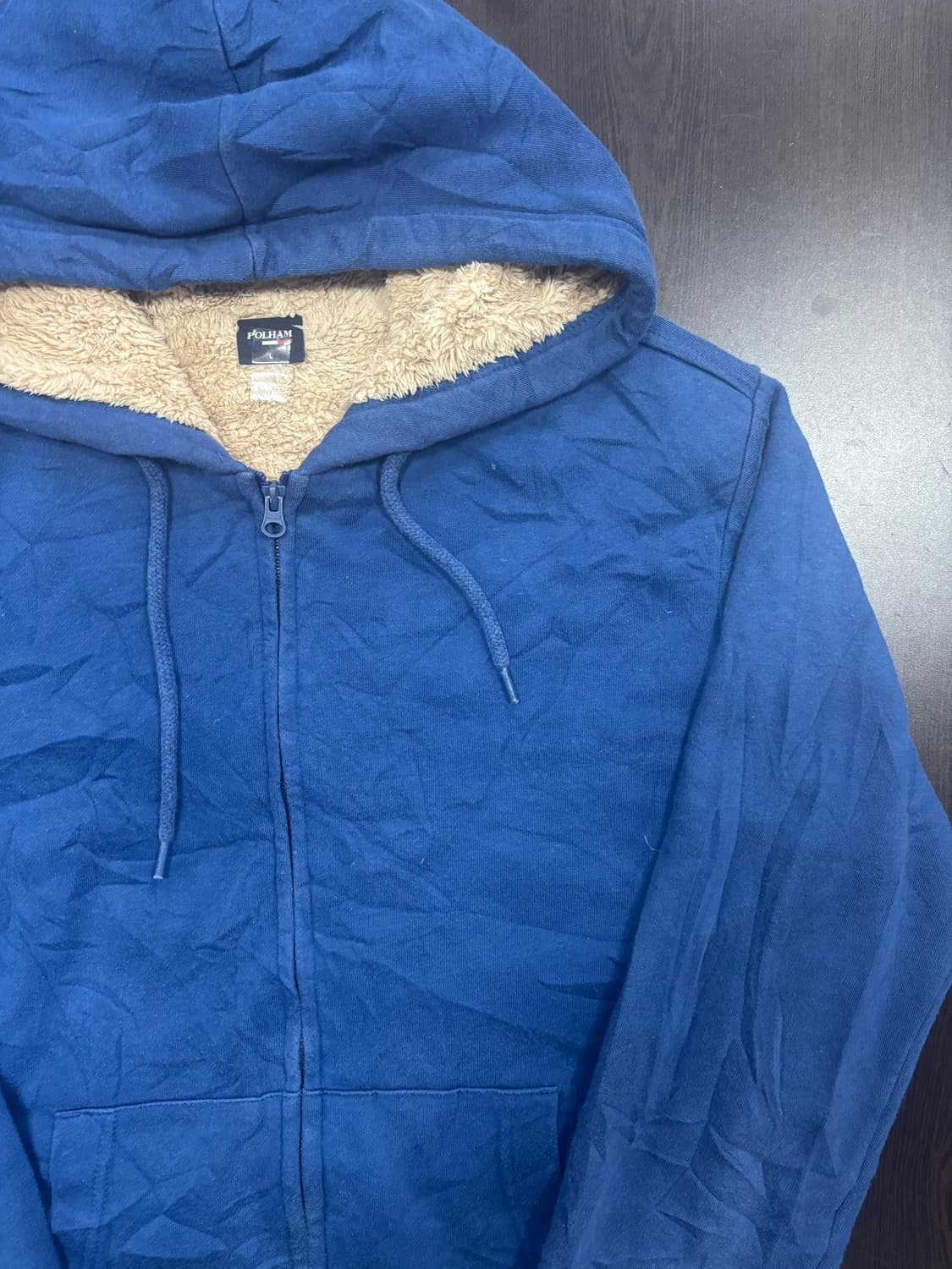 폴햄 블루 후리스 후드집업 L 상품이미지2