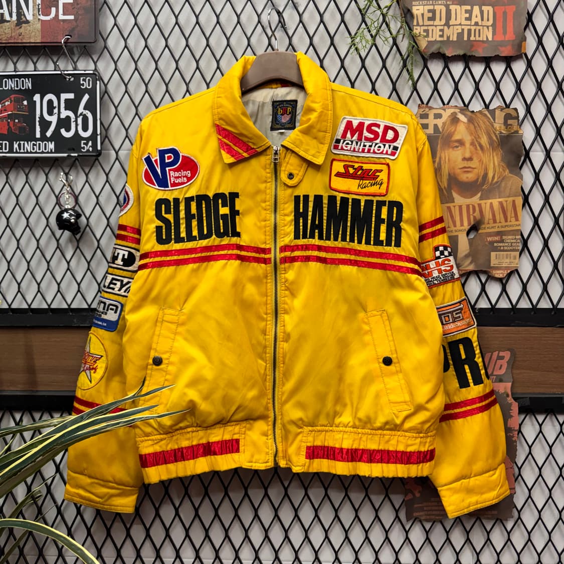 00s 옐로우 콘 레이싱 BRP 레터링 패치 디테일 레이싱 자켓 옐로 상품이미지1