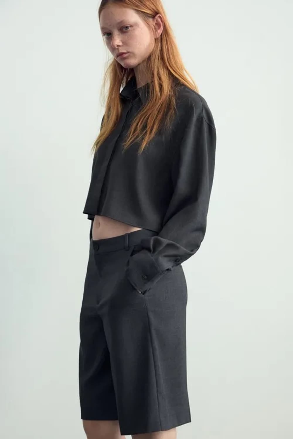 ZARA 자라 회색 셔츠 상품이미지3