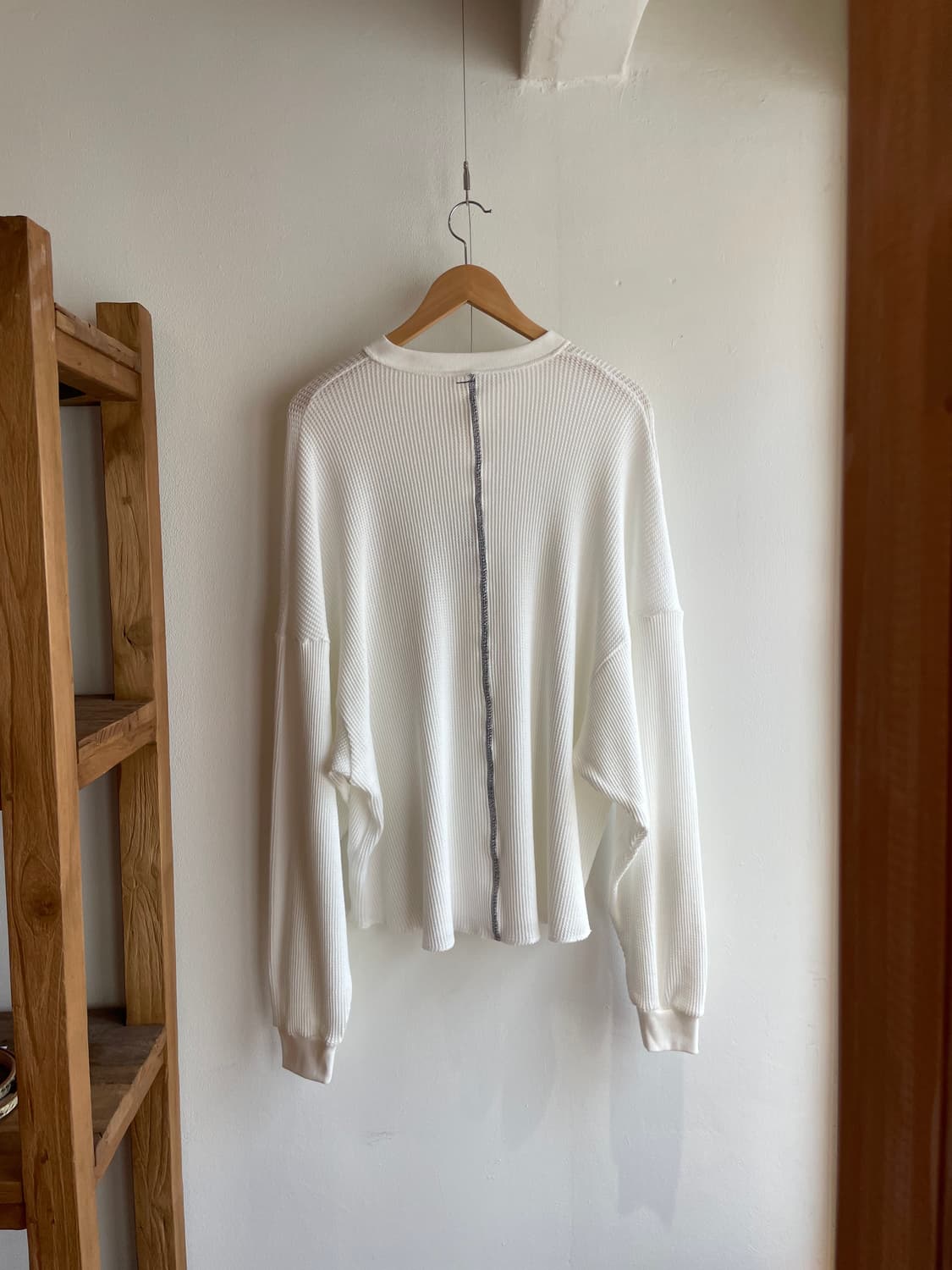 신야 코즈카 메쉬 헨리넥 와플 티셔츠 상품이미지6