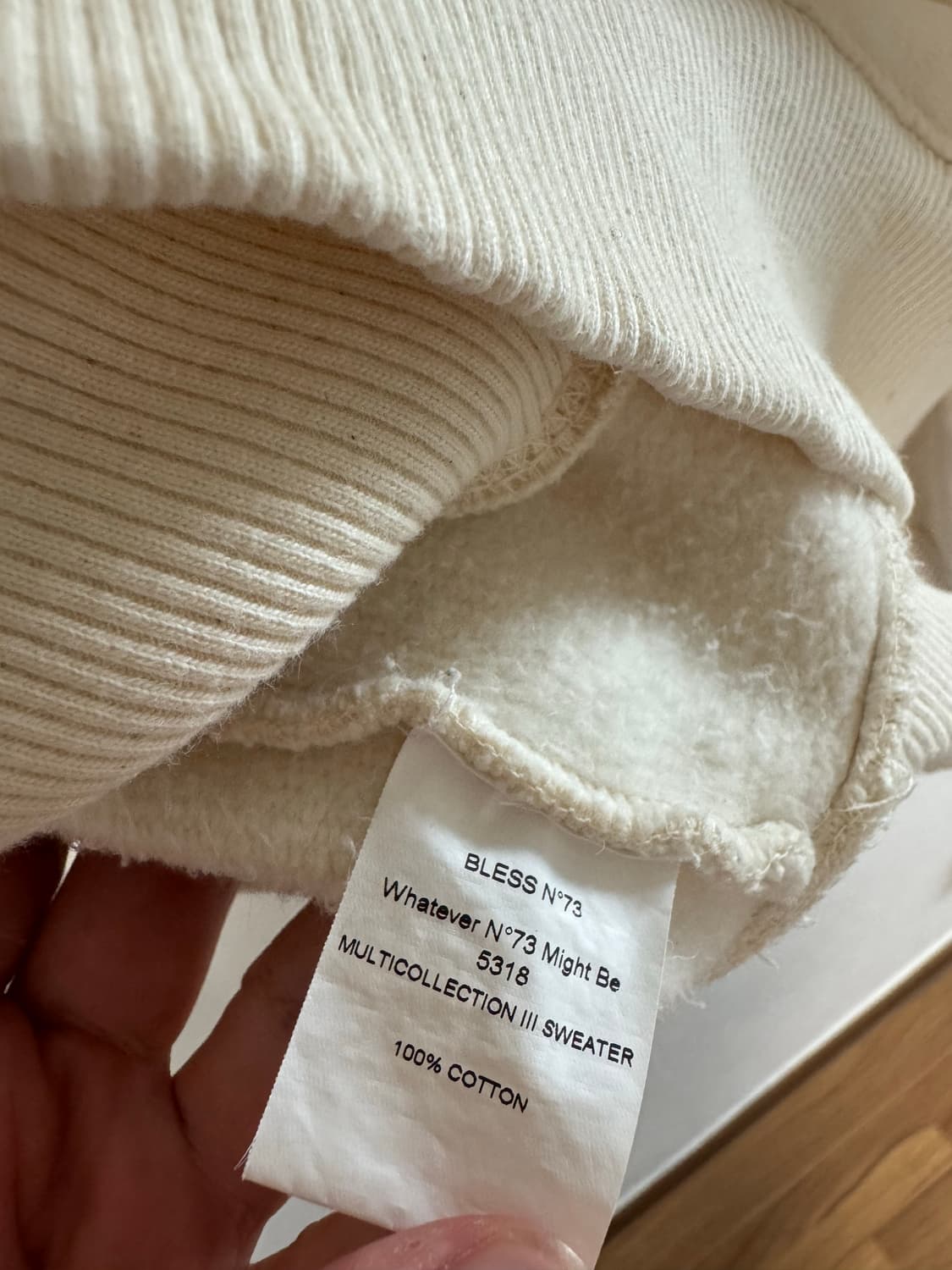 블레스 BLESS 멀티컬렉션 맨투맨 베이지 2XL 상품이미지4