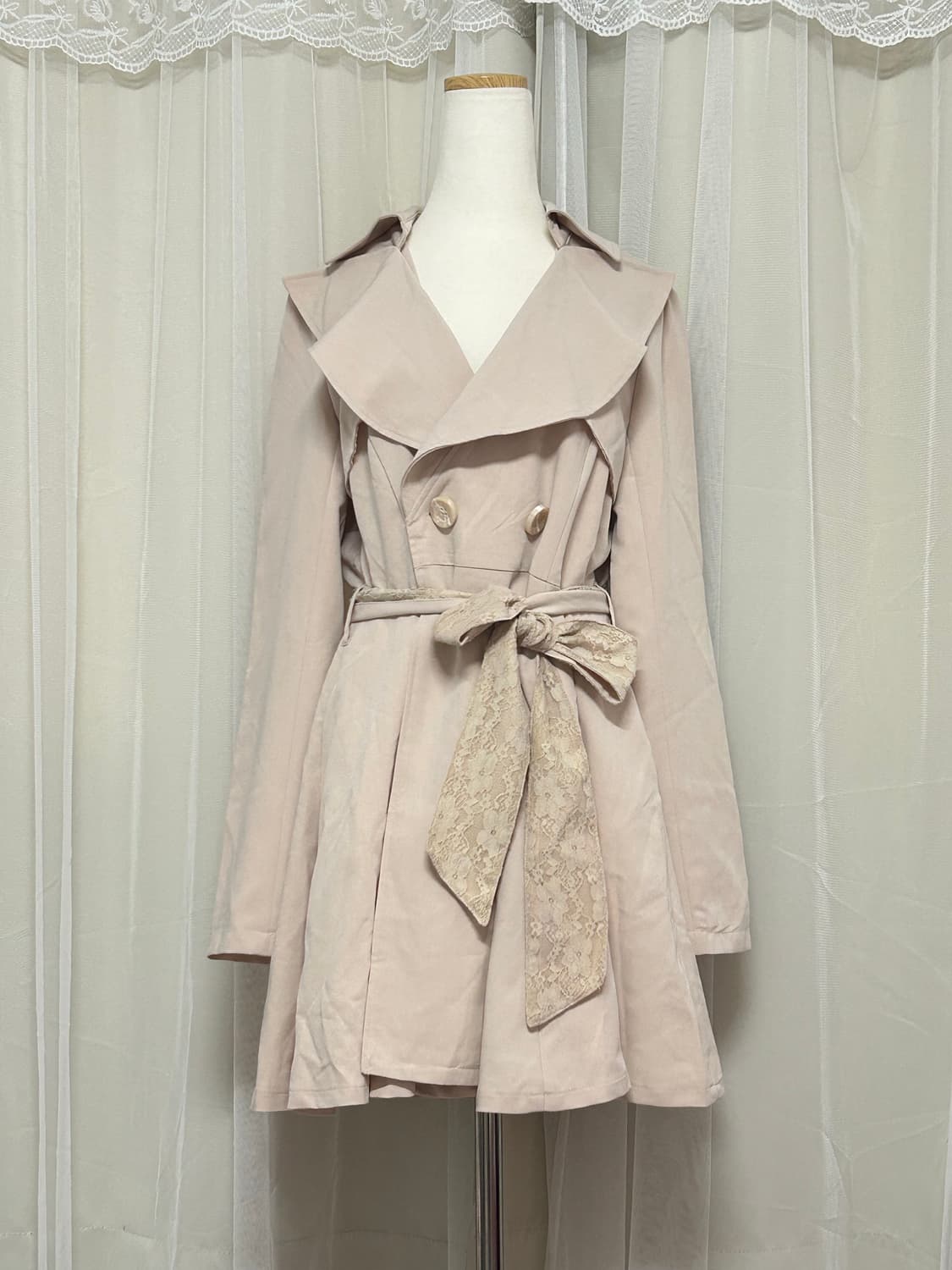 리즈멜로 리본 트렌치코트 히메갸루 상품이미지1