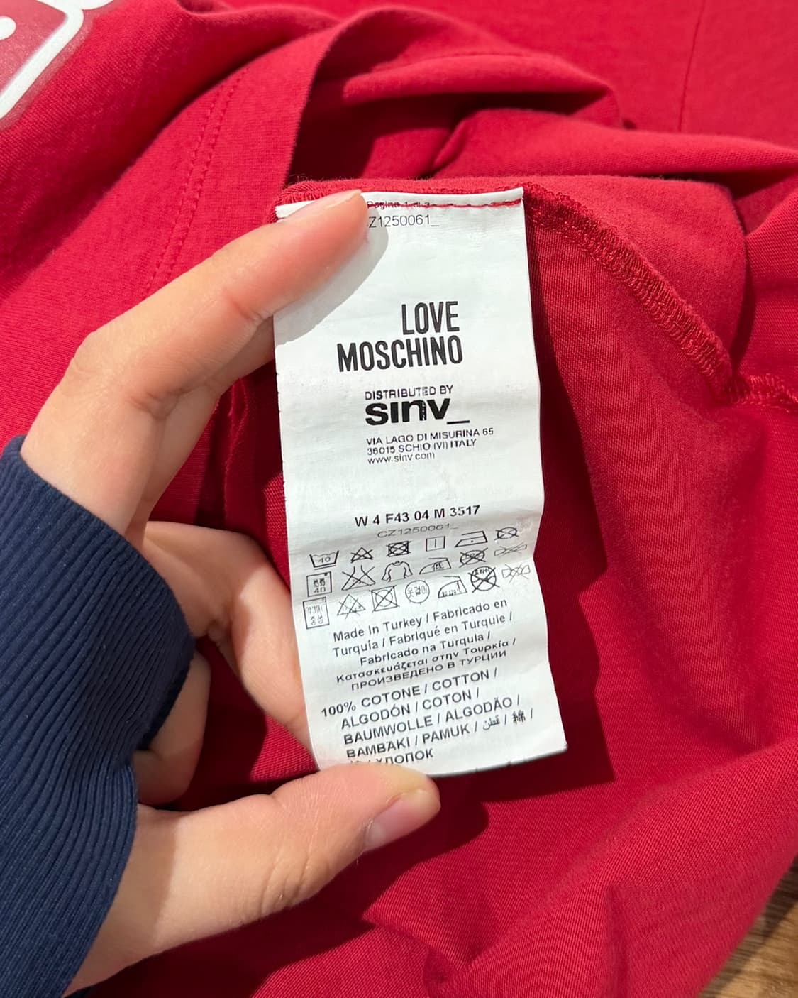 모스키노 레드 러브모스키노 프린팅 티셔츠 상품이미지8