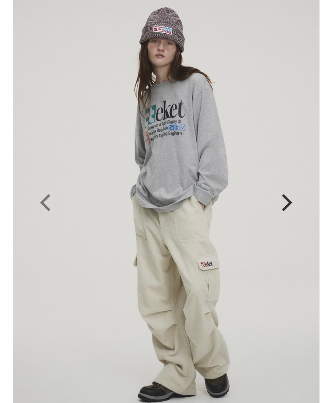 테켓 코듀로이 카고 팬츠 M 상품이미지2