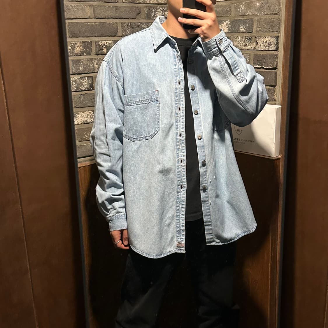 XL) 리바이스 투포켓 워크 데님 셔츠 자켓 T버튼 타입 L80 상품이미지8