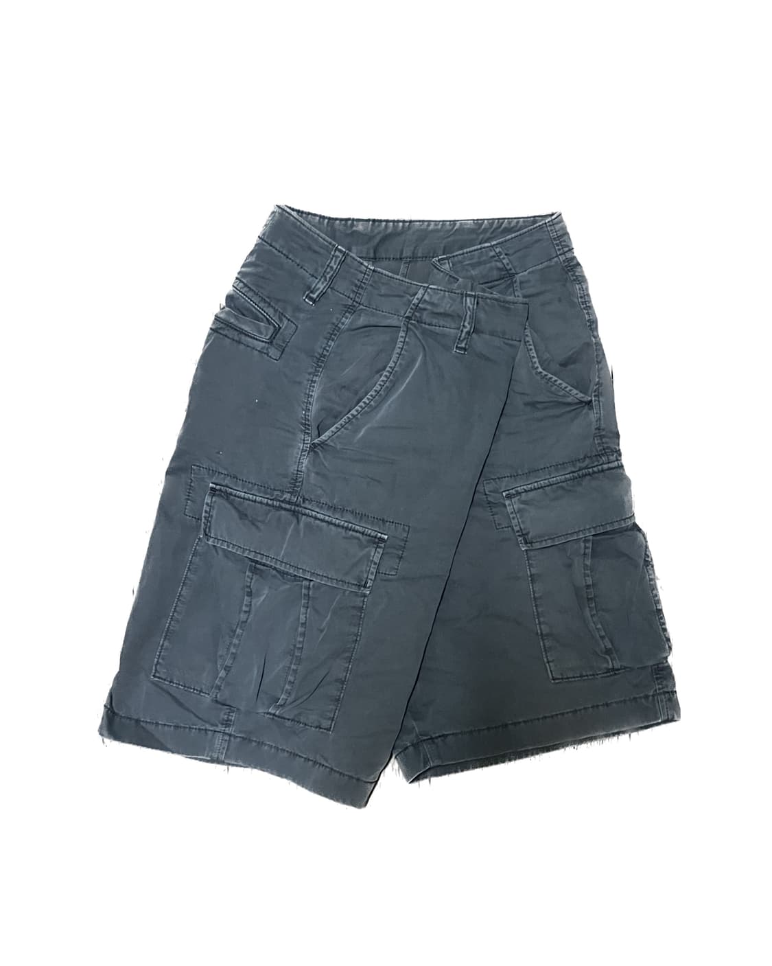 그레이 색상 카고 반바지 상품이미지2