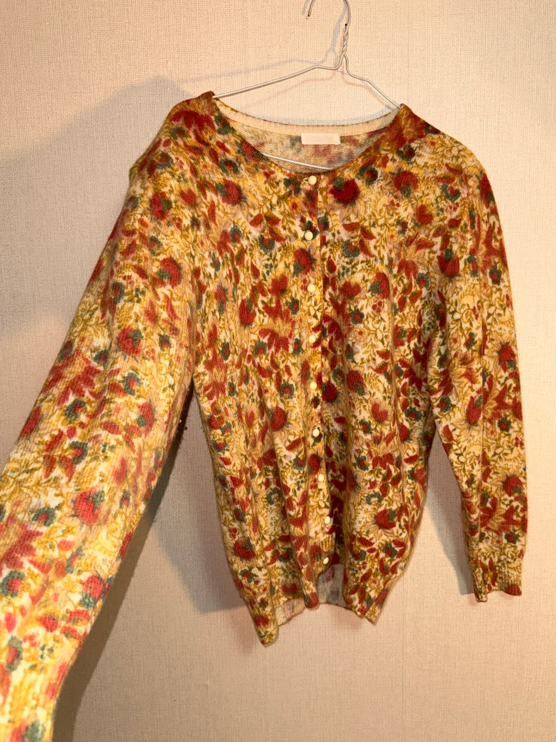 빈티지 앙고라 플라워 가디건 상품이미지2