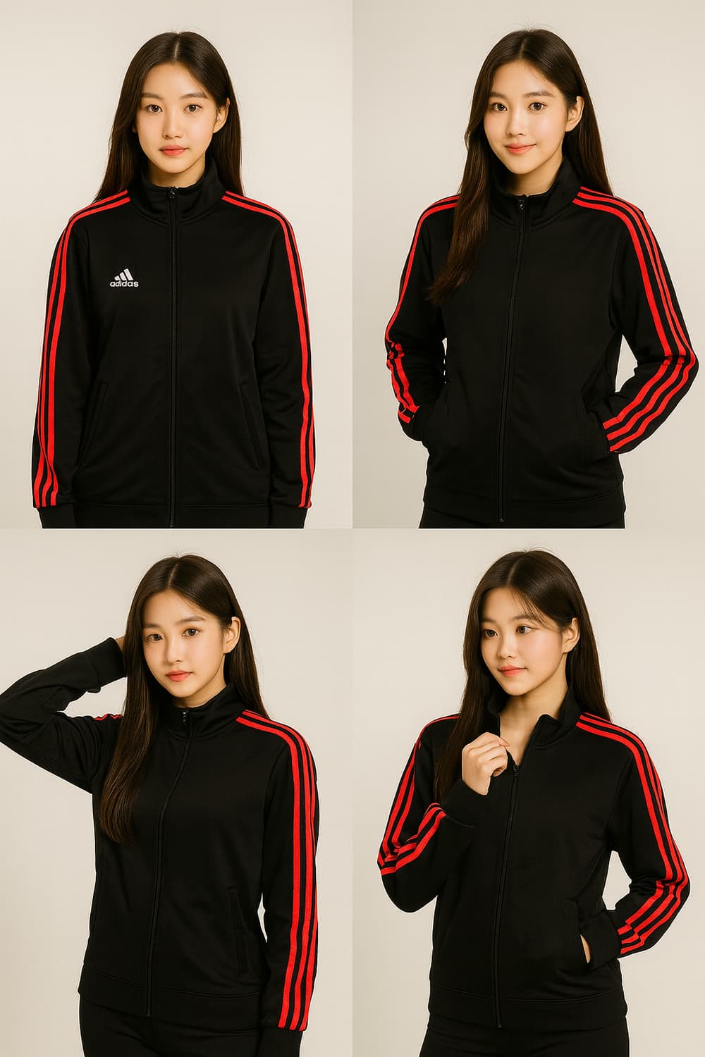 아디다스 블랙 오렌지 포인트 져지 기모 95 66 54 상품이미지1