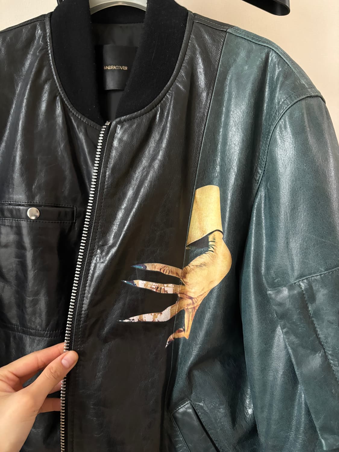 언더커버 2014-15 AW 시즌  Holygrace 양가죽 블루종 상품이미지1