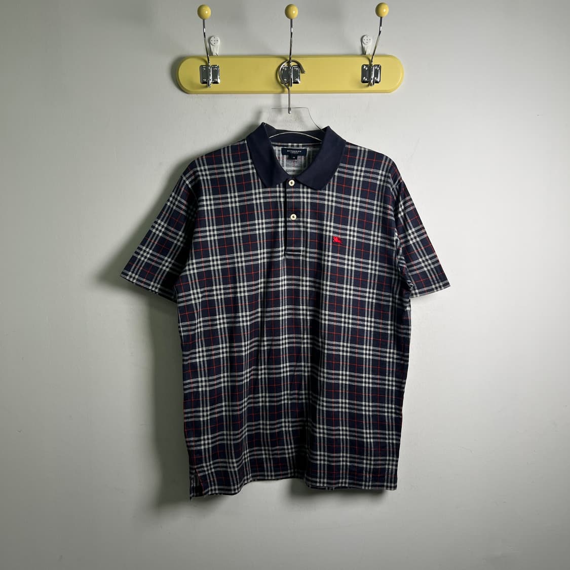버버리 빈티지 노바 체크 반팔 폴로 셔츠 M 상품이미지1