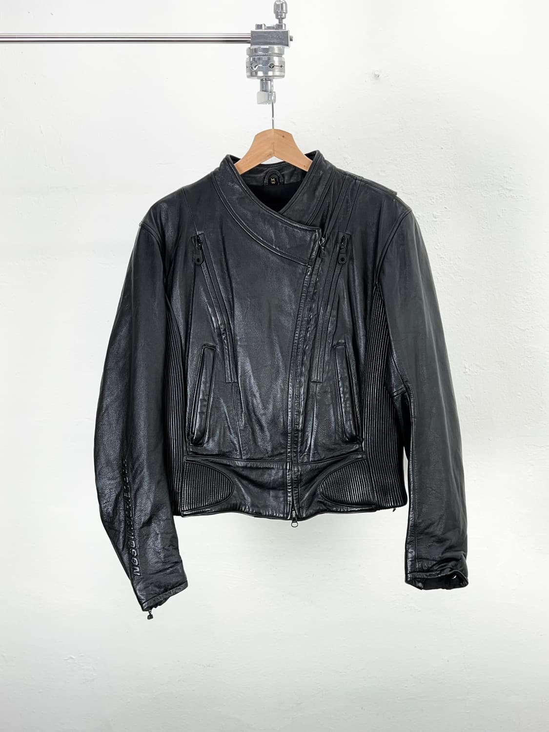 할리 데이비슨 우먼 블랙 FXRG 라이더 레더 자켓 상품이미지1