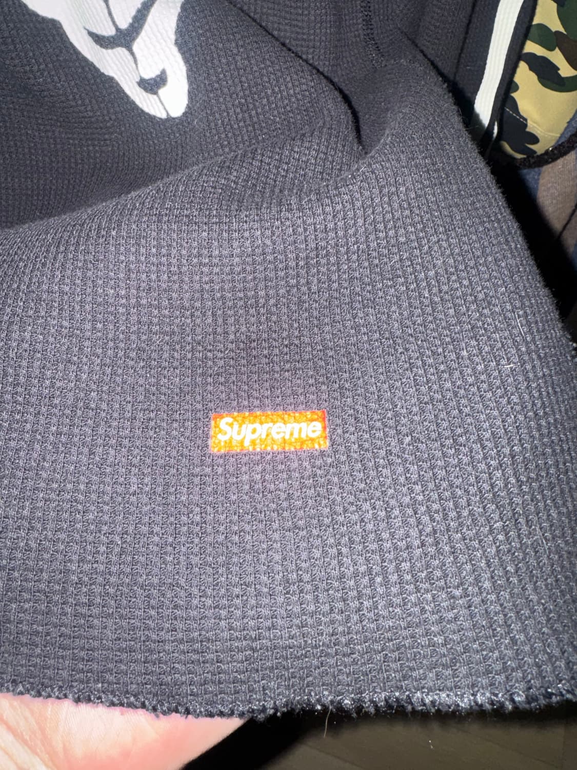 슈프림 헤인즈 본즈 크루 블랙 XXL 상품이미지4