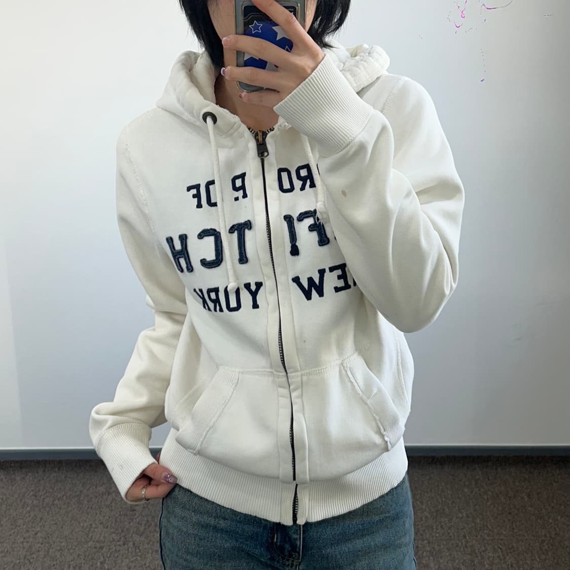 Abercrombie 아베크롬비 뉴욕 아이보리 후드집업 상품이미지2