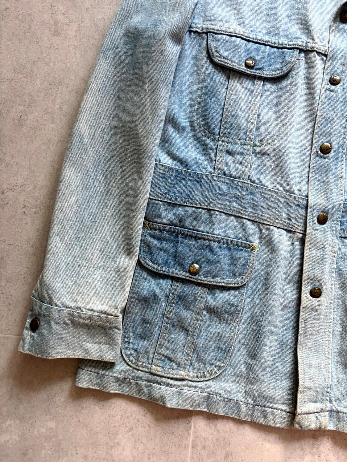 70's Lee 데님 사파리 자켓 L(100~103) 상품이미지4