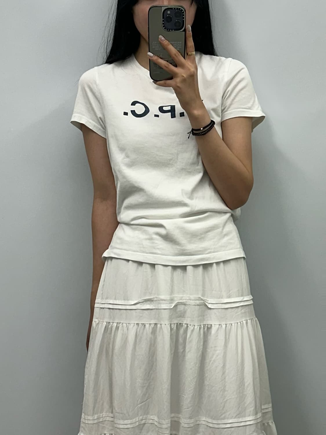 아페쎄 화이트 반팔 티셔츠 상품이미지1