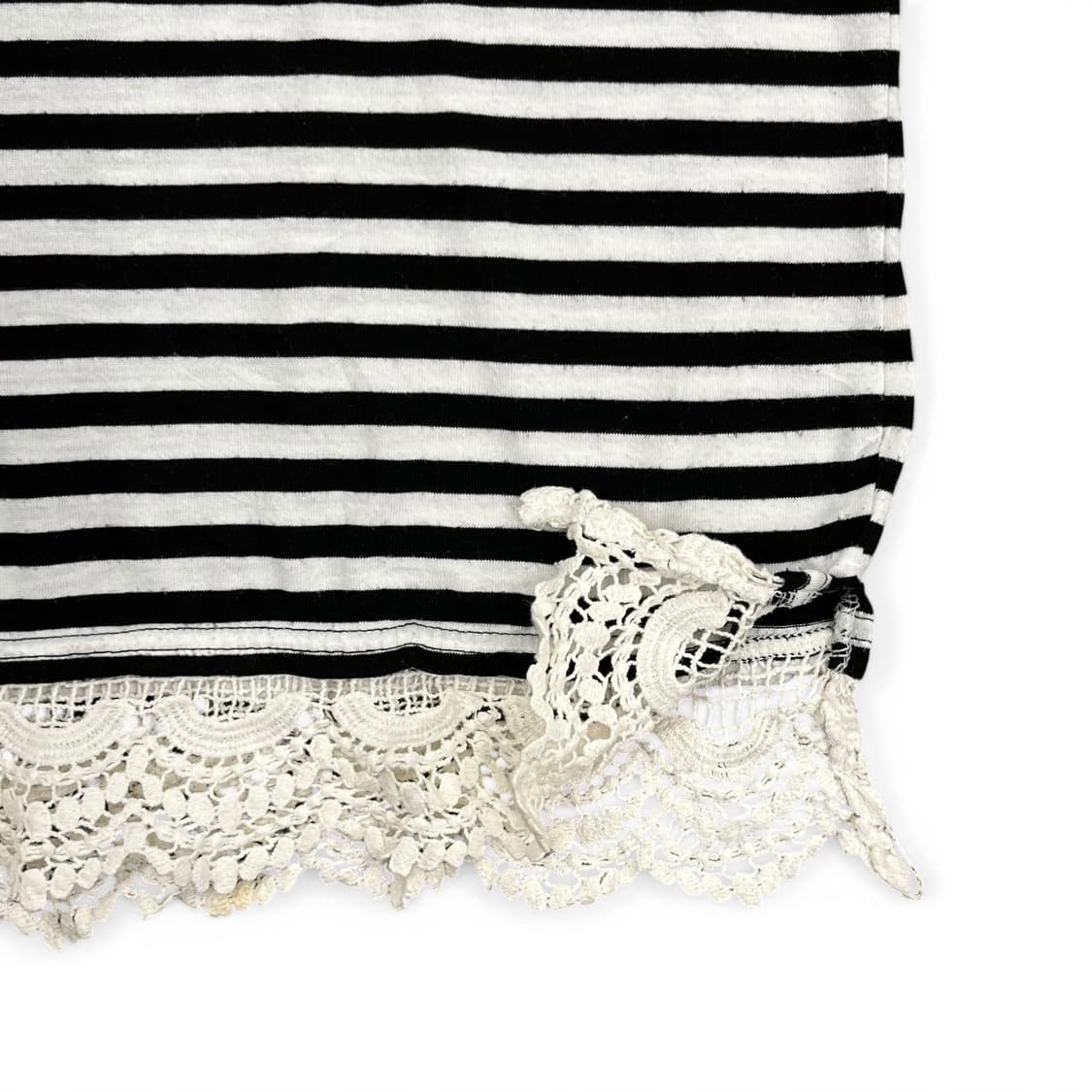 Cotton Stripe Lace Sleeveless Top 상품이미지6