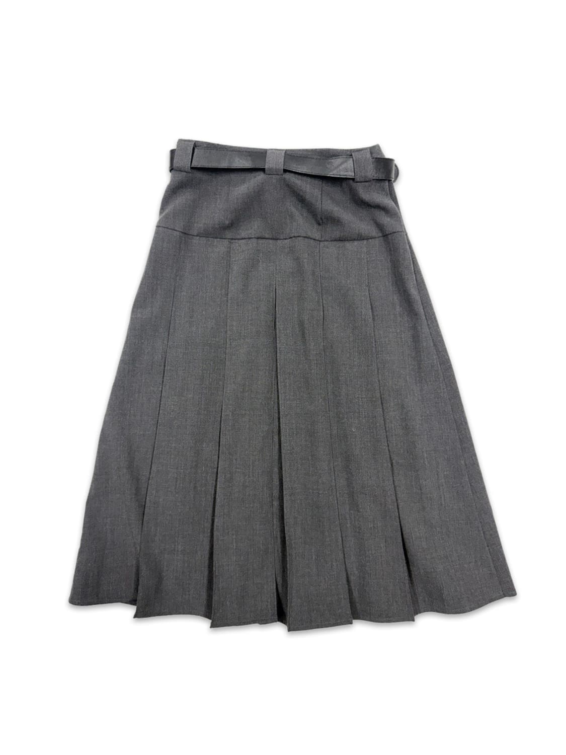 빈티지 그레이 플리츠 롱 스커트 상품이미지4