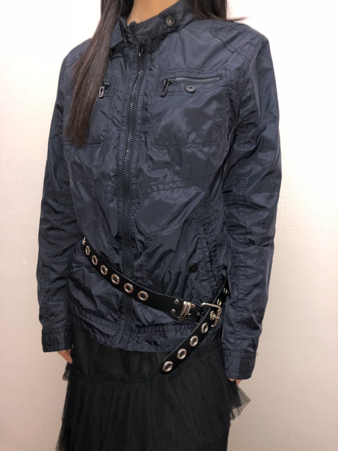 빈티지 블랙 펑크 포켓 바람막이 상품이미지6