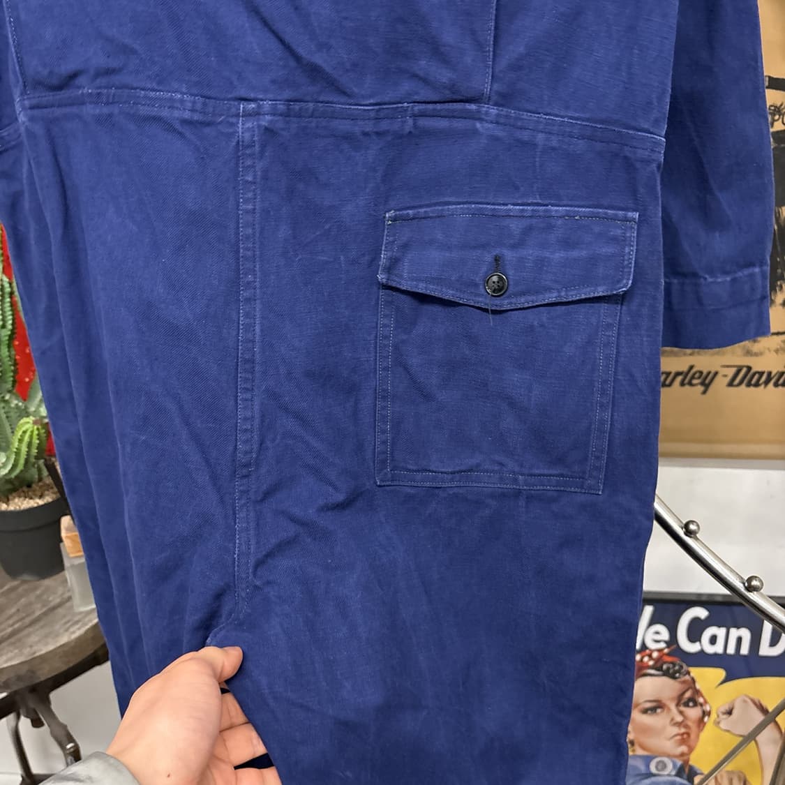 80~90s 프렌치 워크웨어 코튼트윌 커버올 점프수트 N983 상품이미지10