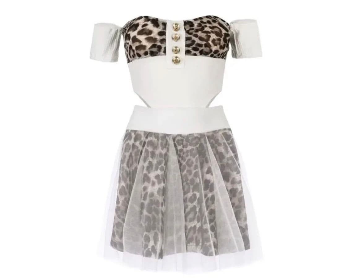 베메클 갸루 레이디셋업 화이트 탑만 상품이미지1