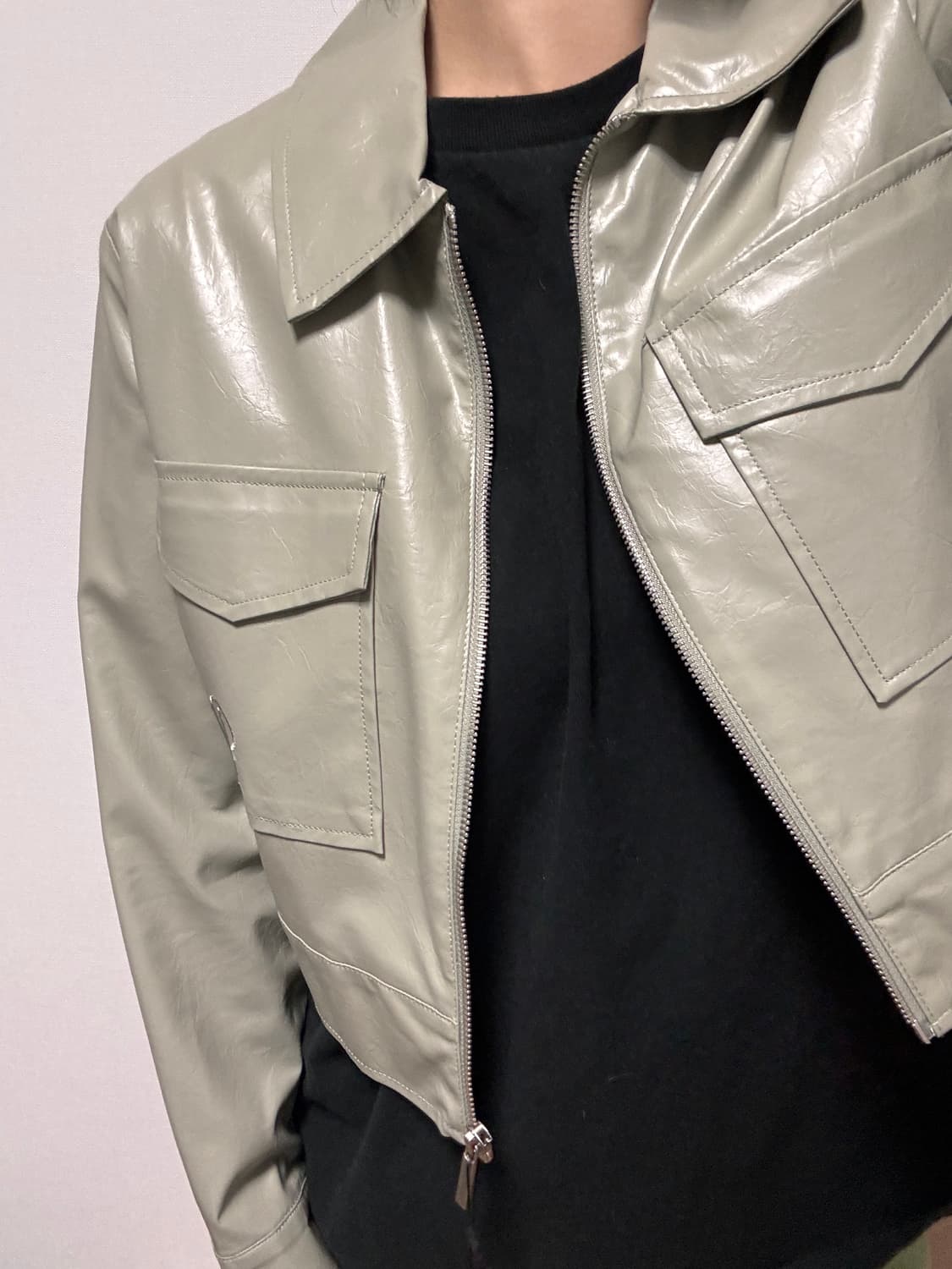 델리센트 가죽 점퍼 자켓 (새상품) 상품이미지4