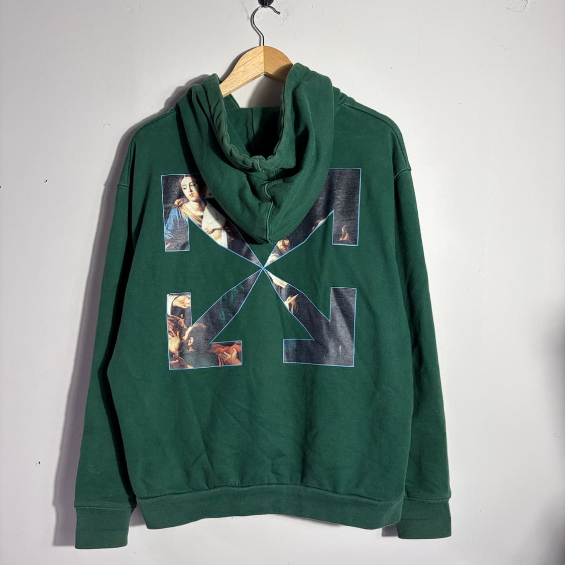 오프화이트 그린 후드티 (무료배송) 상품이미지4