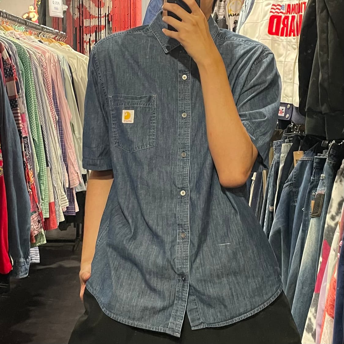 [IM] carhartt 칼하트 진청 데님 반팔셔츠 상품이미지2