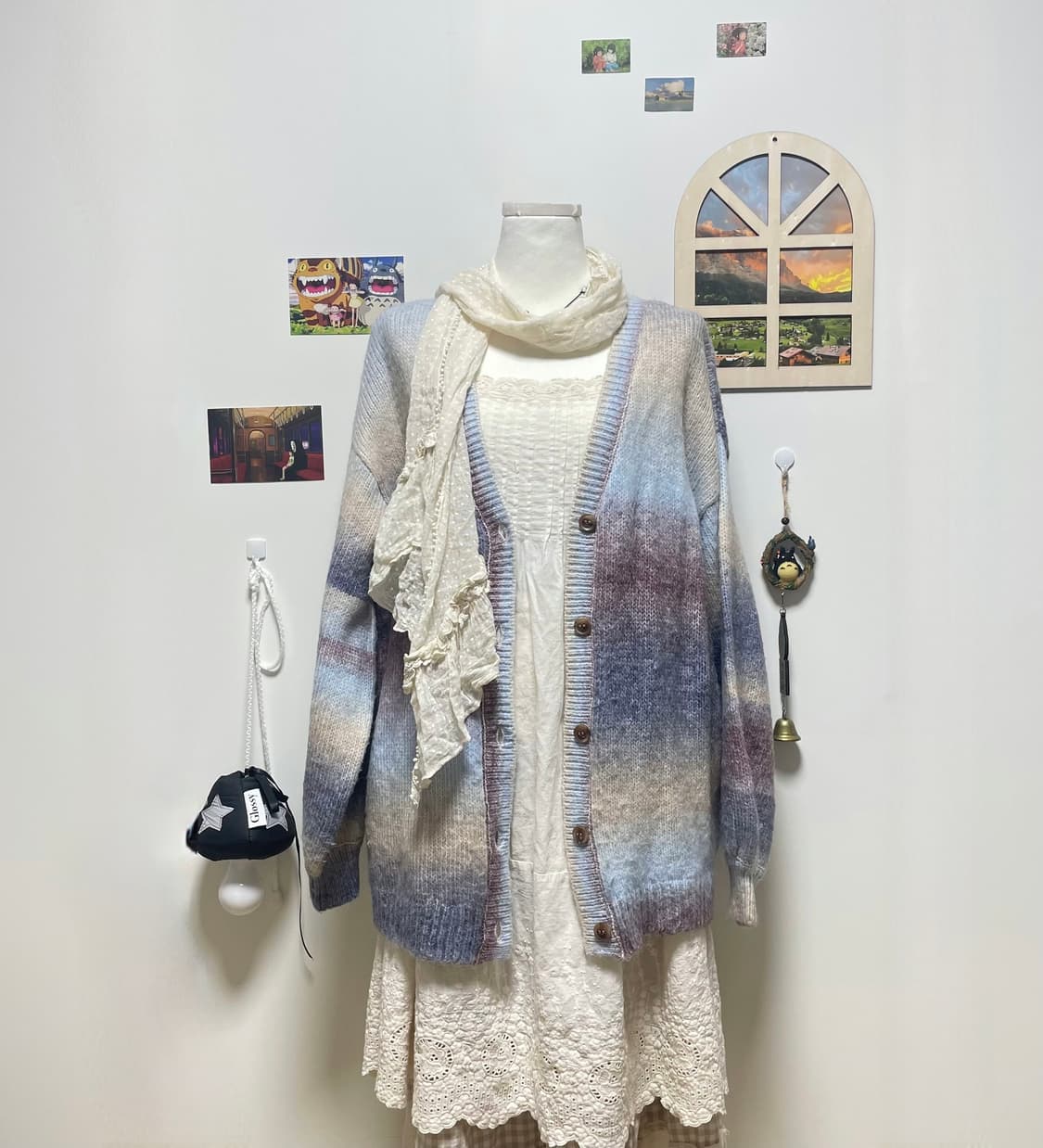 그라데이션 가디건 #모리걸 #모리가디건 #봄 #퍼플 상품이미지3