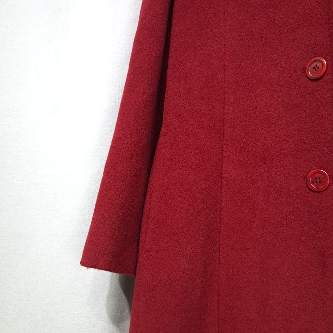 CN959W M 막스마라 레드 울 롱코트 상품이미지3