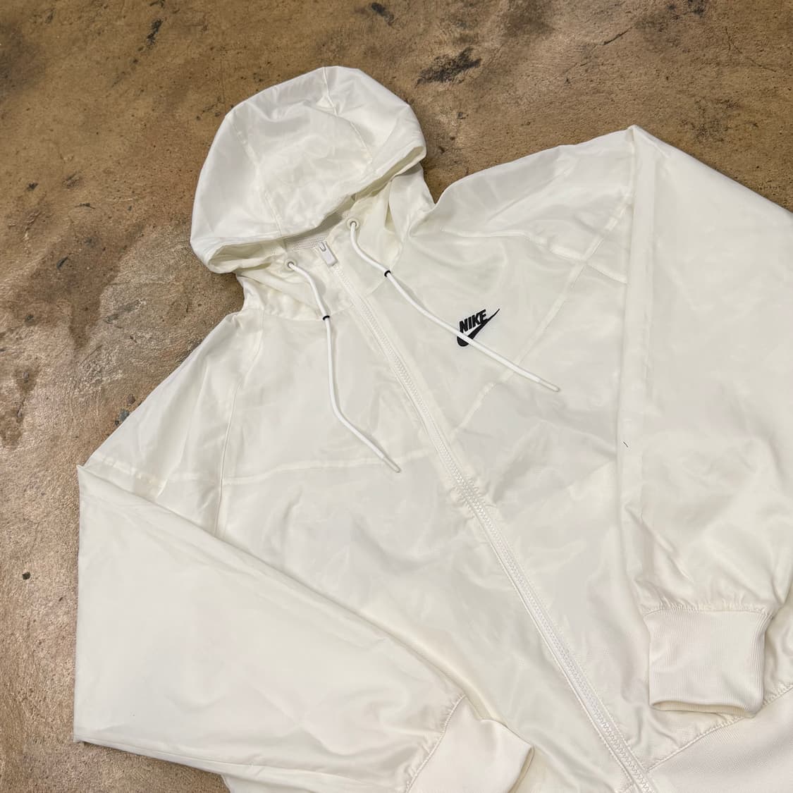 [정품/M] 나이키 화이트 바람막이 후드집업 b18 상품이미지1