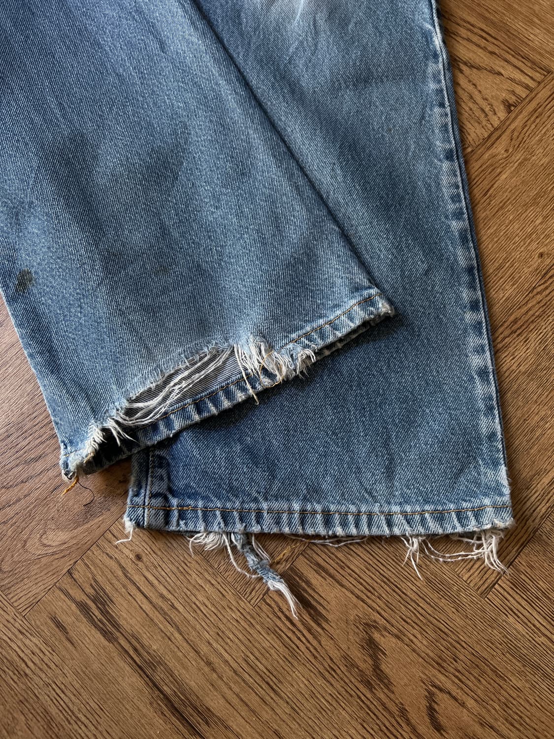 [38]리바이스 USA 517 빈티지 디스트로이드 플레어핏 데님 팬츠 상품이미지7