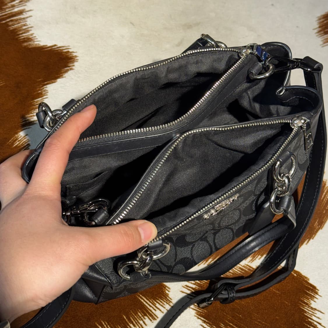 코치 시그니처 사첼백 토드백 숄더백 (OS) y2k 상품이미지6