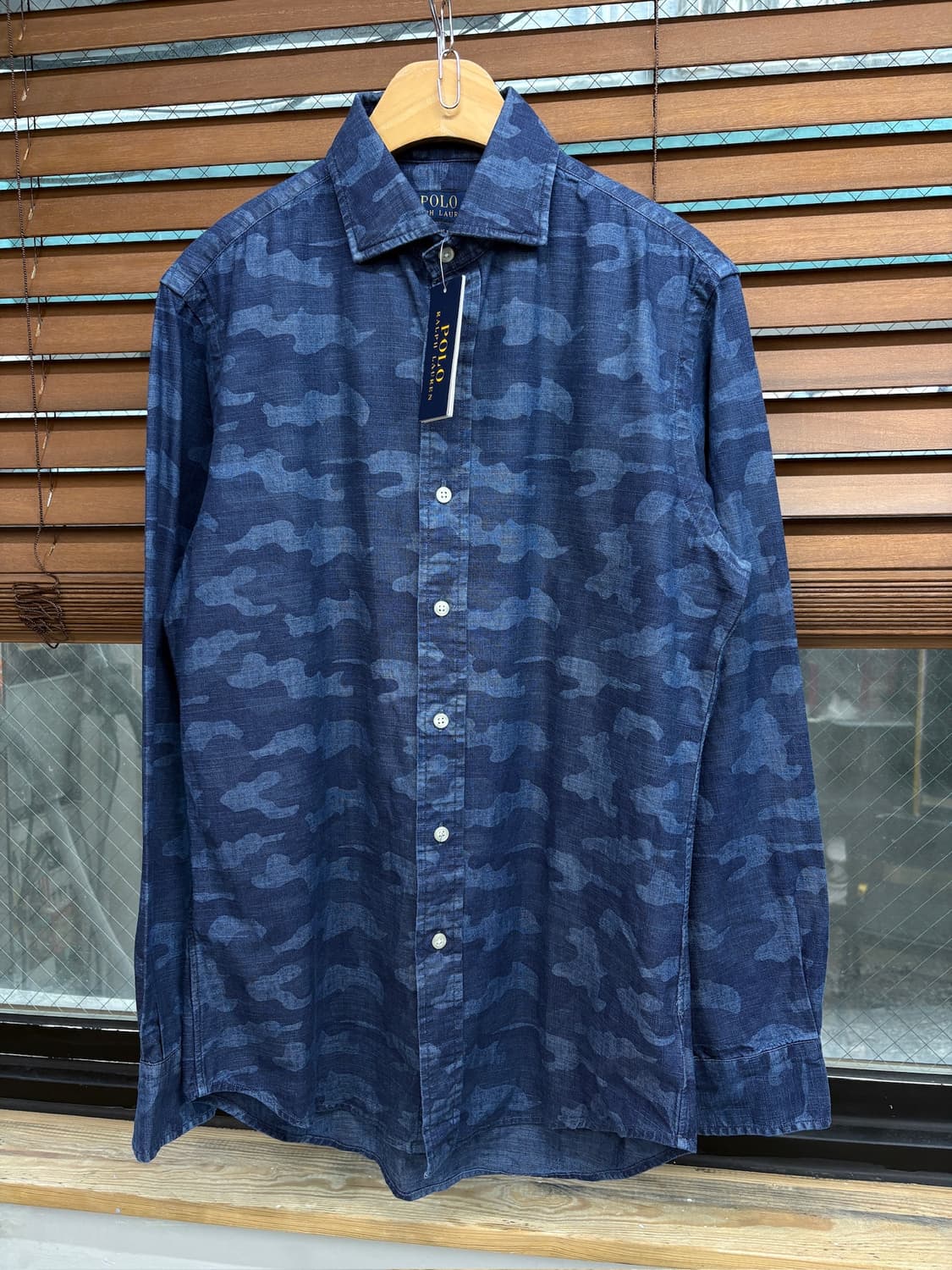 Polo Ralph Lauren 폴로랄프로렌 인디고 카모플라주 린넨 셔츠 상품이미지1