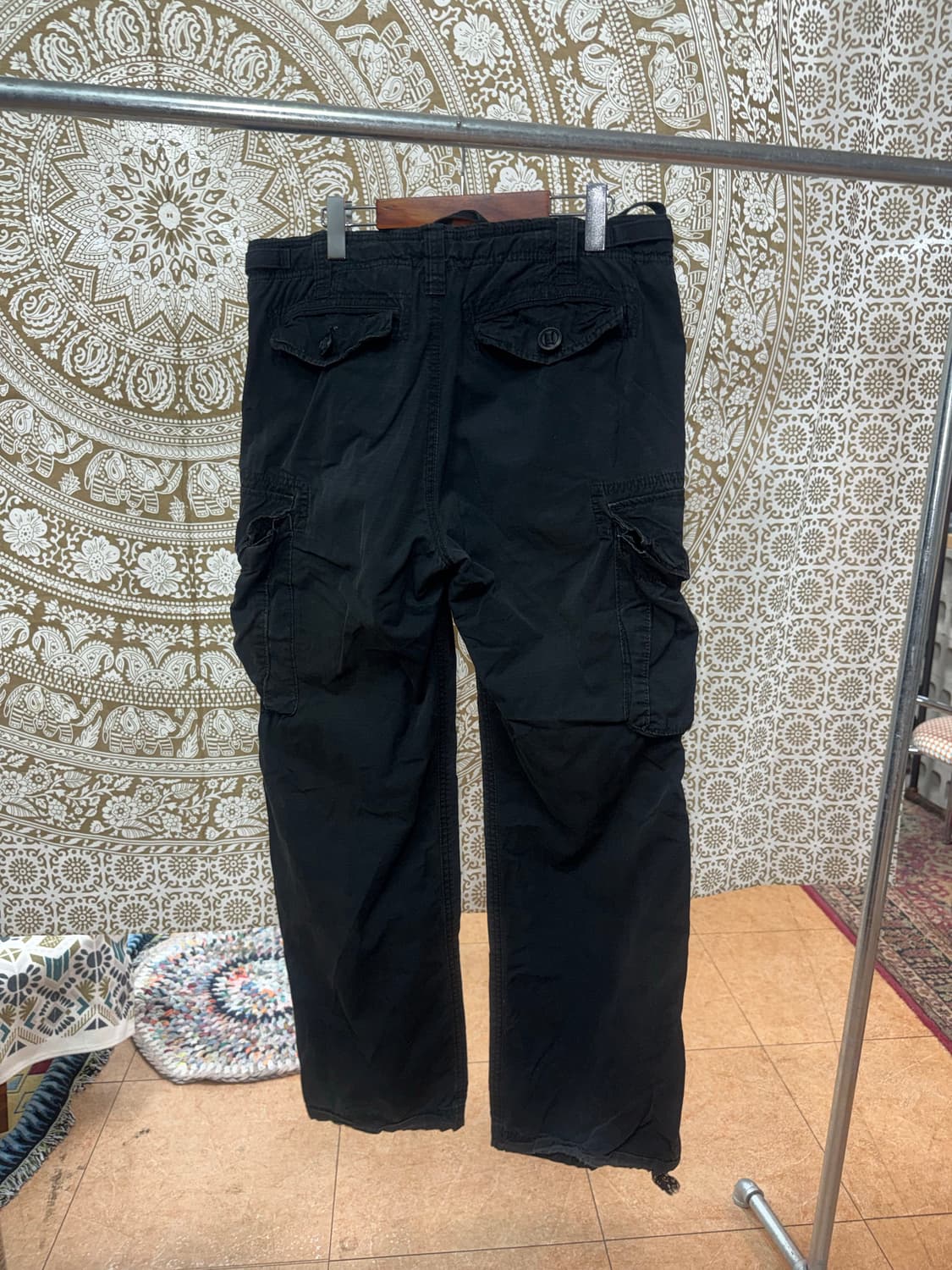 후아유 빈티지 블랙 카고팬츠  상품이미지6