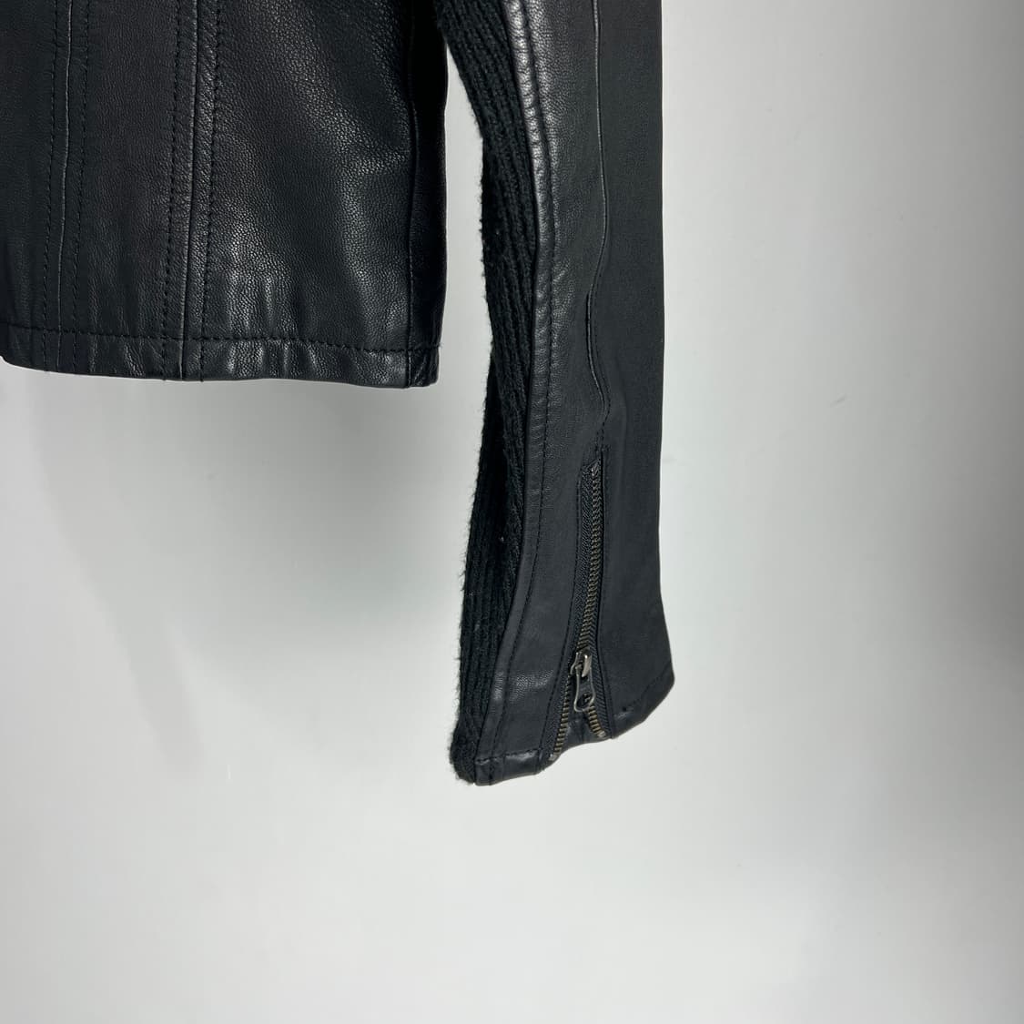 스파이럴걸 하이넥 고트 레더 자켓 상품이미지9