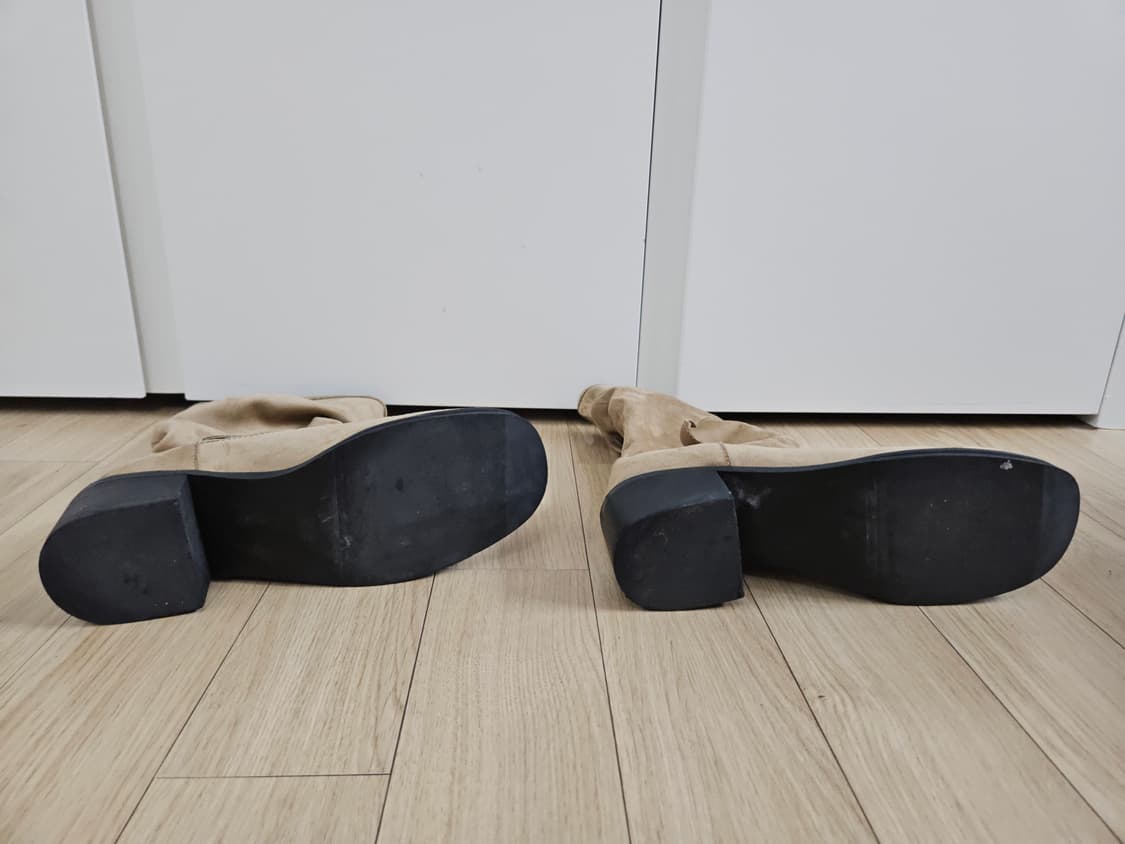 프롬비기닝 버클 셔링 미들 베이지 부츠 상품이미지10