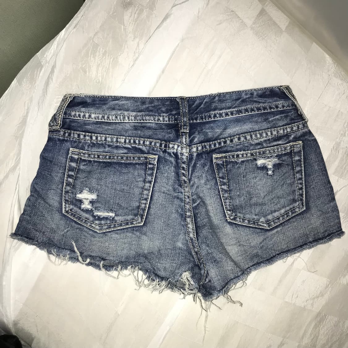 Juriano Jurrie 갸루 데미지 로우 데님 핫팬츠 상품이미지4