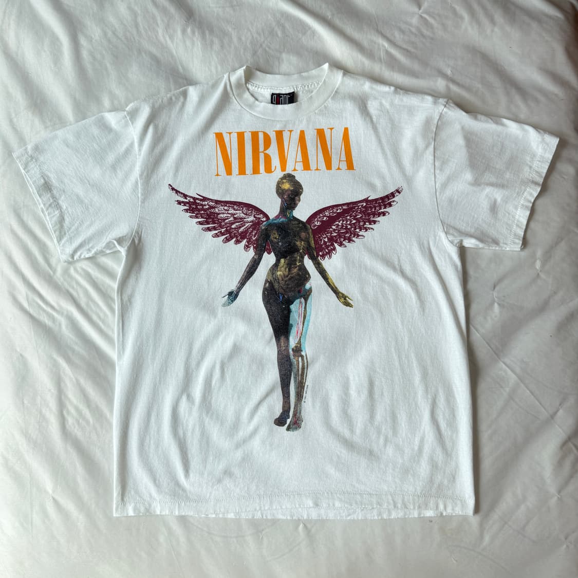 너바나 'In Utero' 엔젤 싱글스티치 XL 상품이미지2