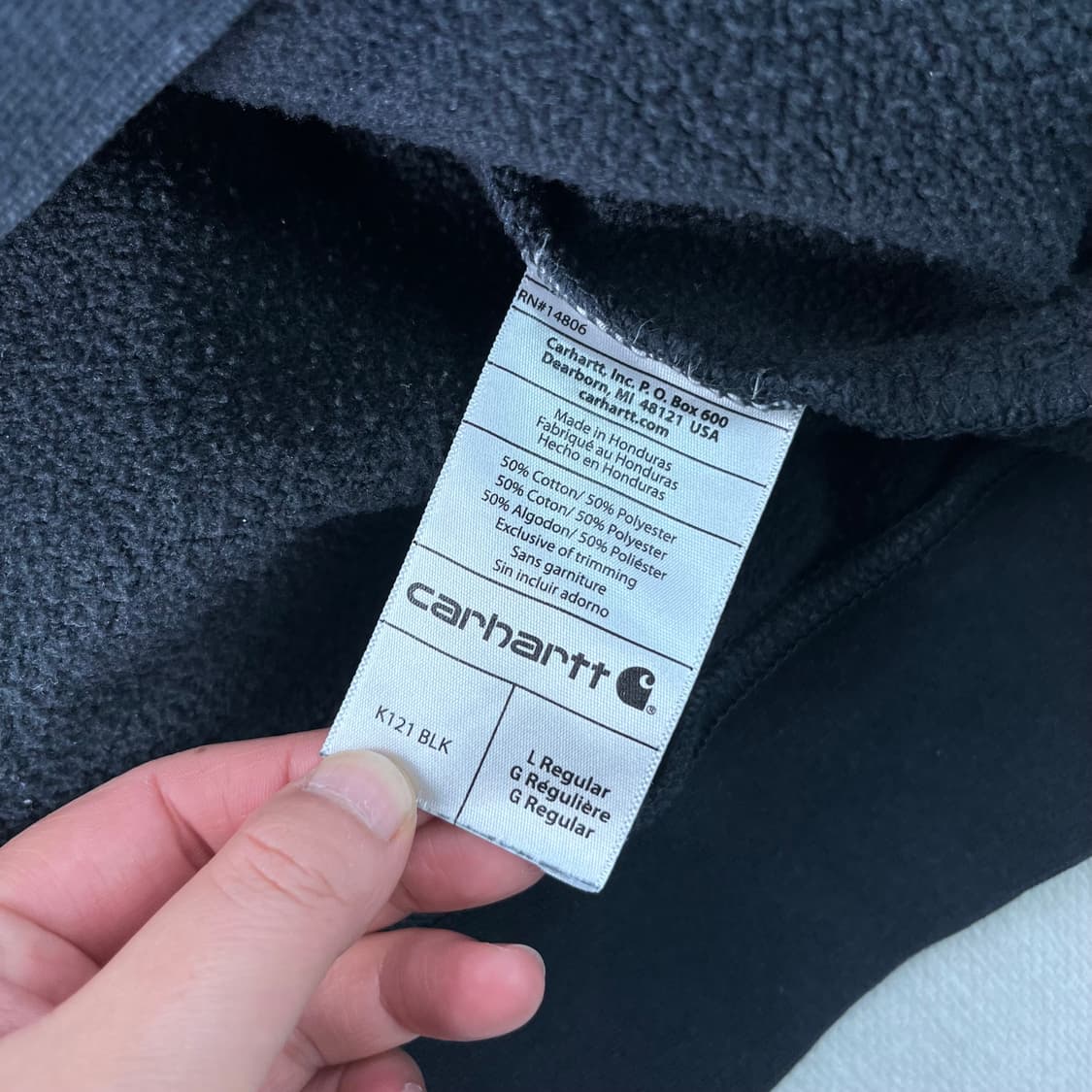 105 칼하트 블랙 후드티 상품이미지6